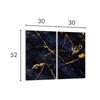 Стеклянная защитная панель для плиты 2x30x52 Мрамор