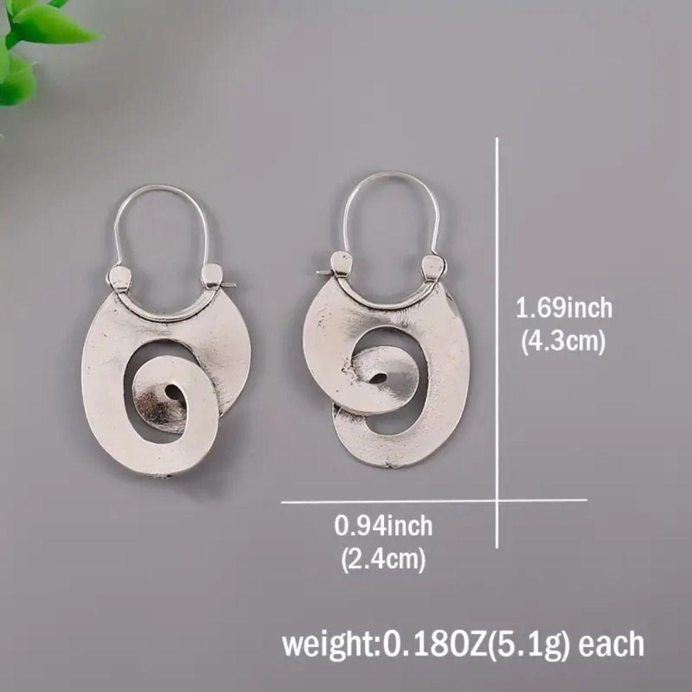 Women Jewelry Crafted Hoop Earrings Minimalist Curled  Earrings Durable Spiral Hoop Earrings  Gift