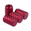 DSYCAR 4Pcs Silver Car Tire Valve Stems Cap Knurling Style Tire Valve Cap Aluminum Tire Wheel Stem Air Valve Cap for US Schrader Stem Caps1