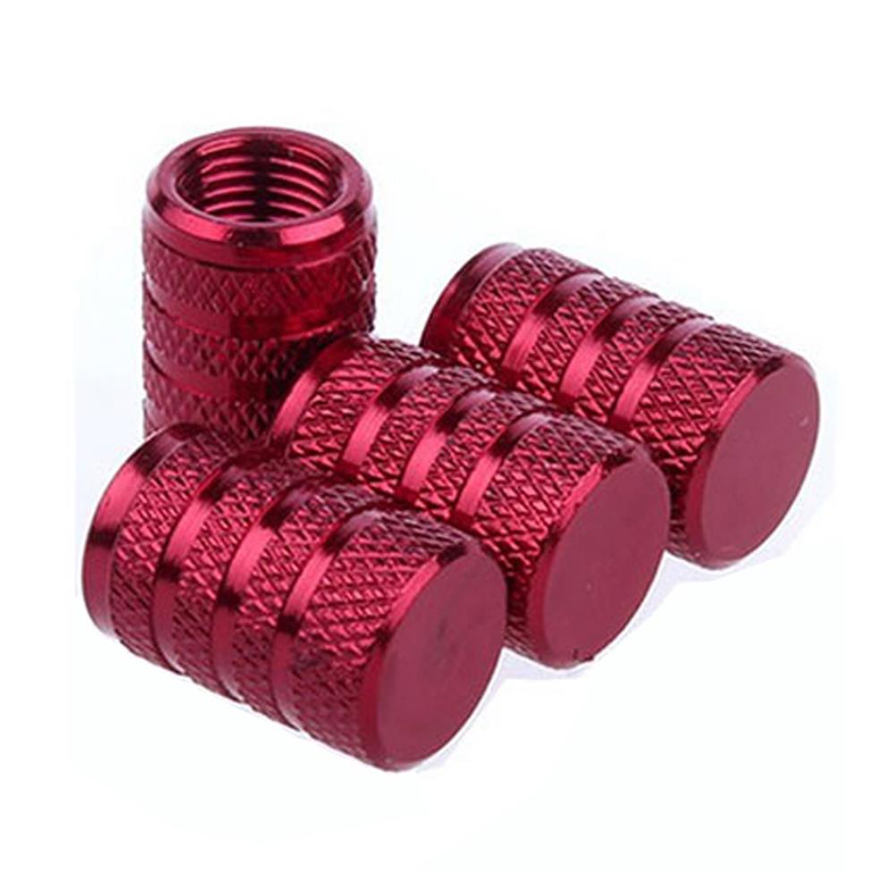 DSYCAR 4Pcs Silver Car Tire Valve Stems Cap Knurling Style Tire Valve Cap Aluminum Tire Wheel Stem Air Valve Cap for US Schrader Stem Caps1