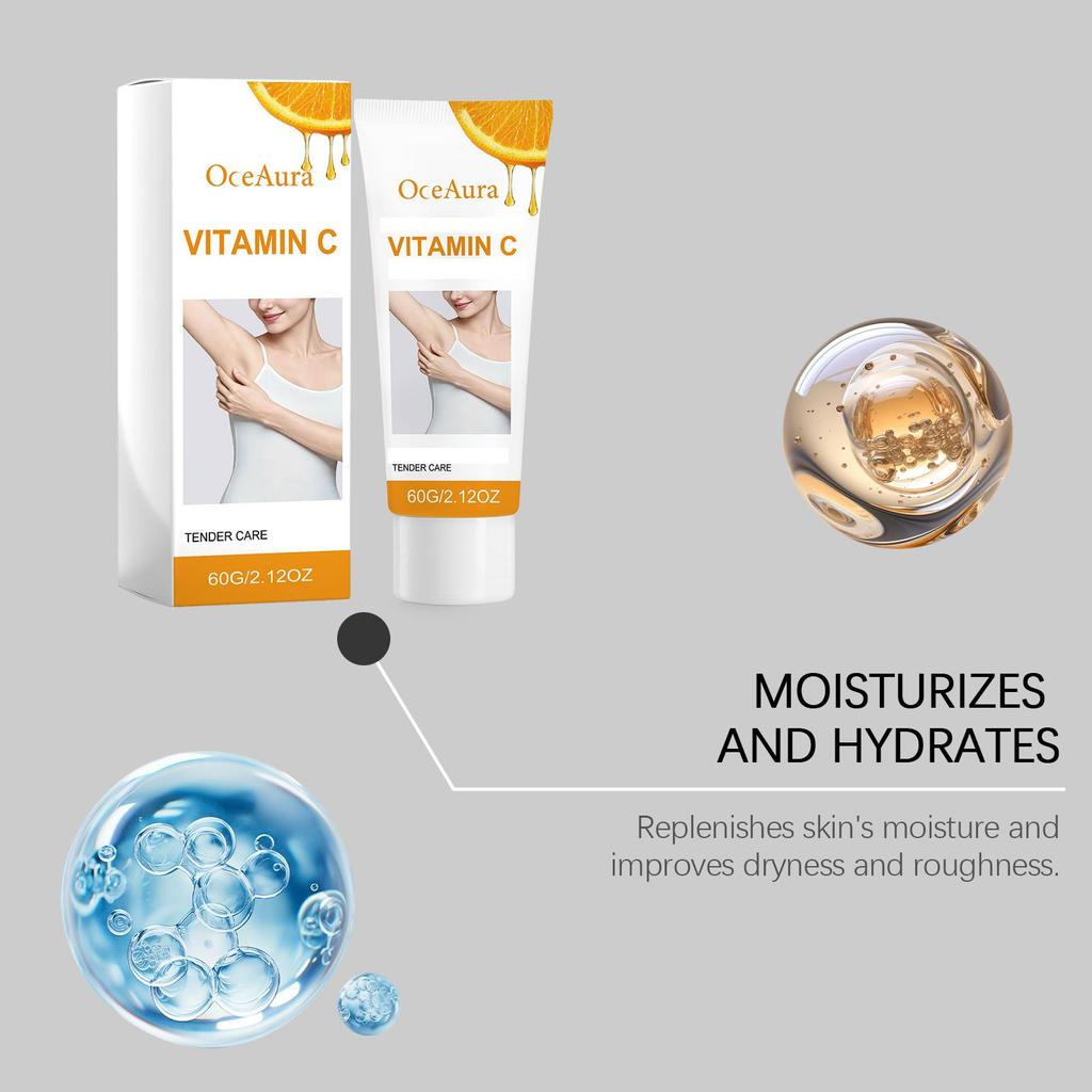 OceAura body softening moisturizing cream is gentle, skin-friendly and light texture, daily basic skin care products for many parts of the body 60g