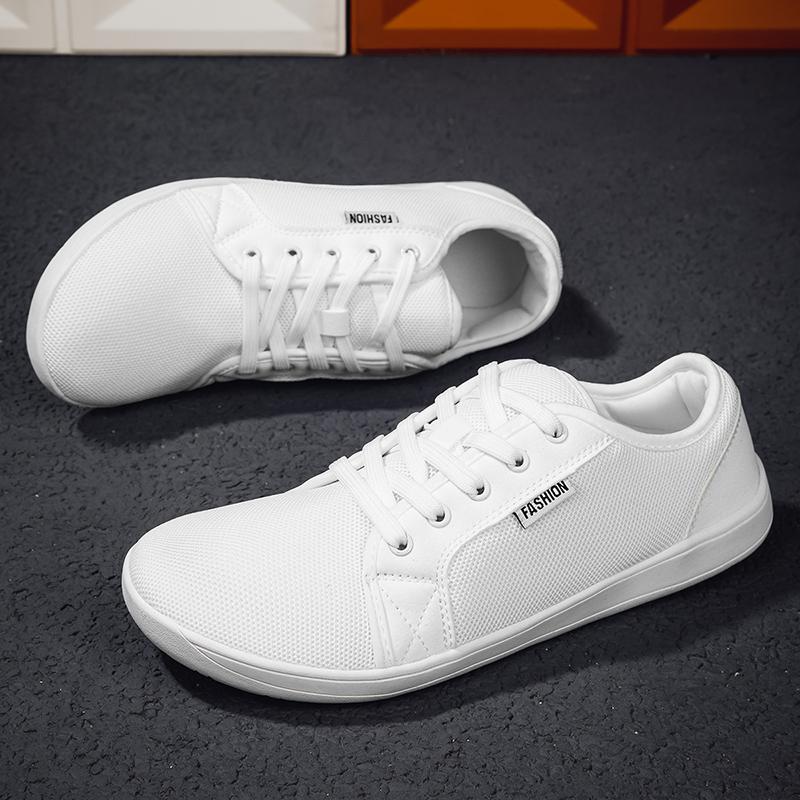 Холщовые туфли с широким носком, на плоской подошве, дышащие, модные, мужские, черные, 2025, новые, женские, спортивные туфли, пара, теннисные туфли