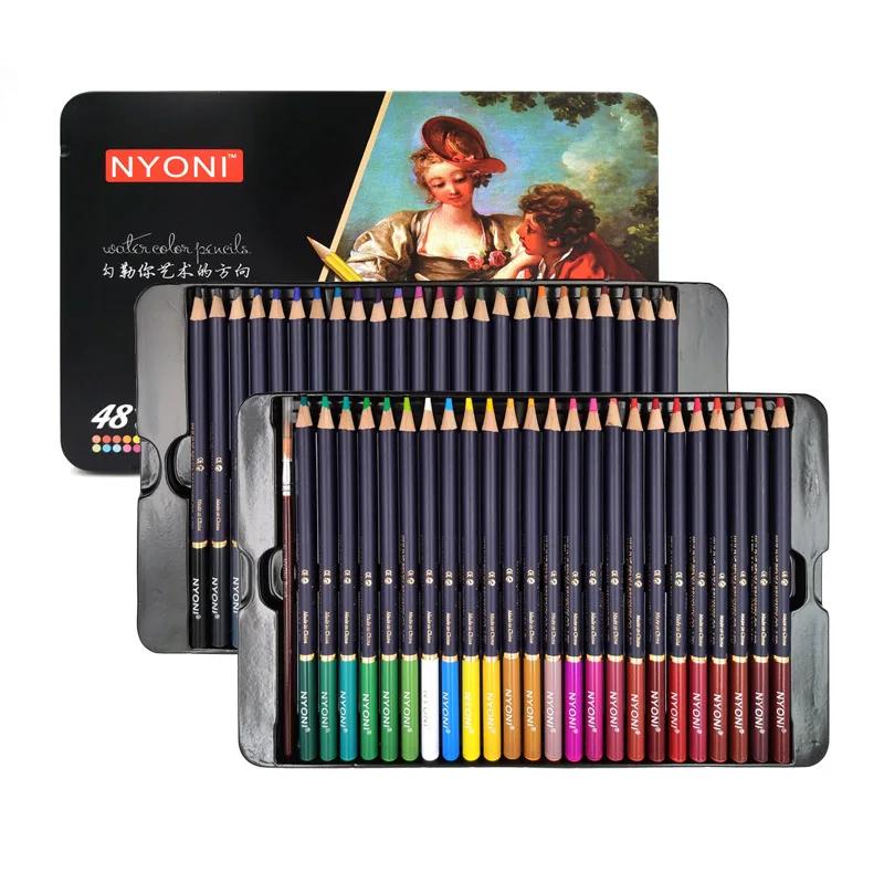 12/24/36/48/72 цвета акварельный карандаш профессиональные мягкие водорастворимые цветные карандаши для рисования студенческий художник товары для рукоделия