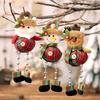 Navidad  Christmas Decoration Plaid Christmas Pendant Christmas Tree Pendant Bead Leg Pendant  Xmas Tree Decor Figurine Ornament