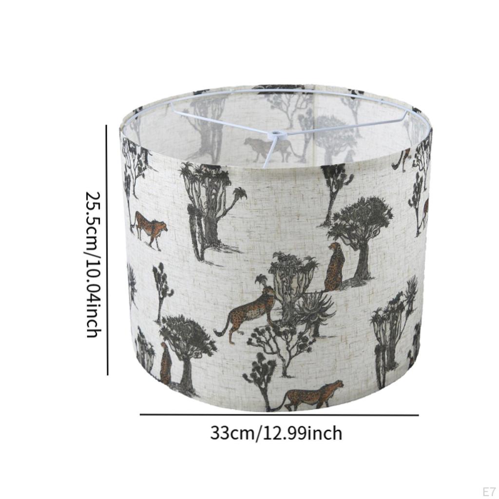 Drum Lampshade Bulb Guard Ceiling Light Shade Boho Cover for Living Room Farmhouse