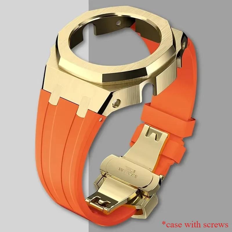 Металлический корпус 4-го поколения Безель Рамка GA2100 GAB2100 Casioak Мод Кит Модификация Рамка Для GA2110 Металлический Резиновый Ремешок Аксессуар Оптом