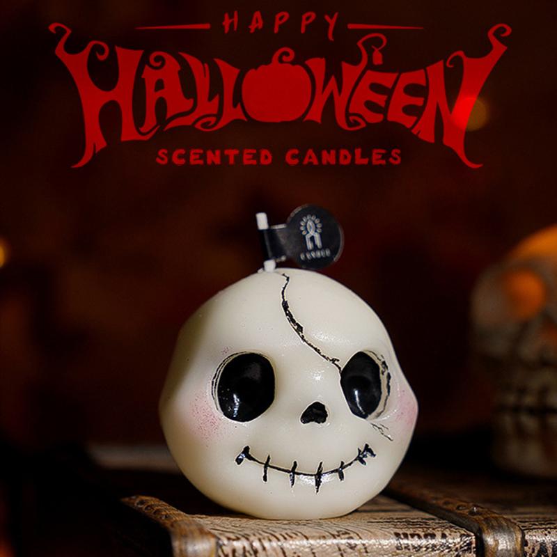 Хэллоуин Подарок Вечеринка Украшение Имитация Тыквы Ручная Работа Мультяшный Призрак Орнамент Свеча из Соевого Воска Атмосфера 3 Стиля