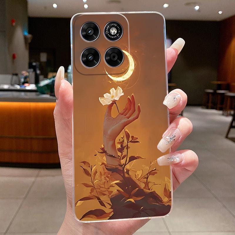 Чехол для Motorola Moto G67 G77 Эстетичный Роскошный Милый Крутой Для Мальчиков Девочек Мягкий Силикон Чехол для Телефона Задняя Крышка Прозрачный ТПУ Корпус