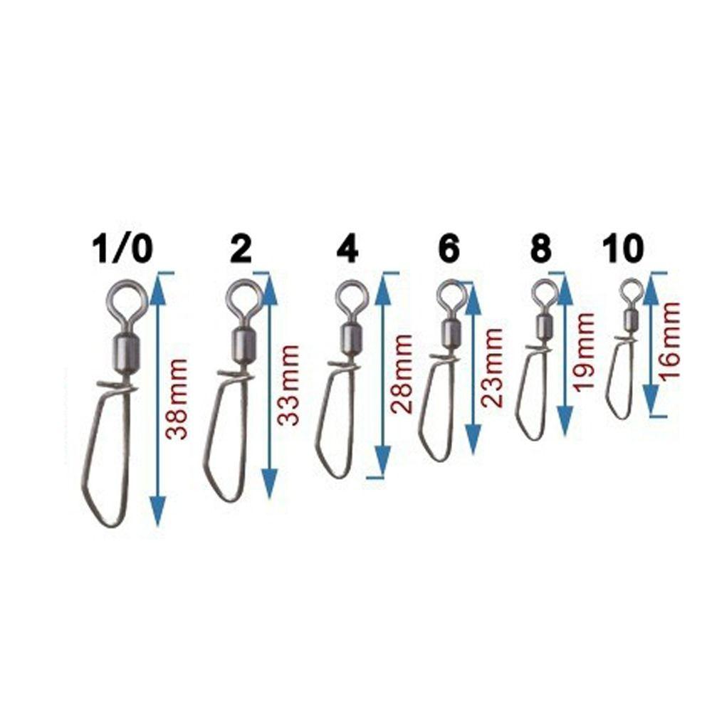 Tackle Fishing Swivels Snap Fishing Connector Tackles Fishing Rolling Swivels Snap T-Shaped Swivel