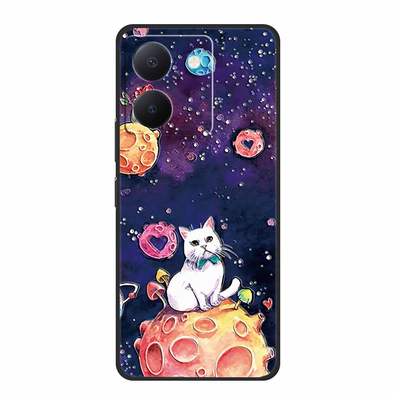 3D Emboss Case For Vivo Y27s Phone Case Relief Black Silicone Soft Back Cover Coque Funda For Vivo Y27s Case Y 27 s Capas 6.64"