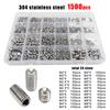 500/1500X M2 M2.5 M3 M4 M5 M6 M8 DIN916 304 Stainless Steel Black Hex Hexagon Socket Allen Cup Point Grub Bolt Set Screw Kit Box