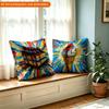 Cute Dessert Cake Printed Pillowcase Single Side Print Soft Home Living Room Garden Decor Cushion Cover No Insert