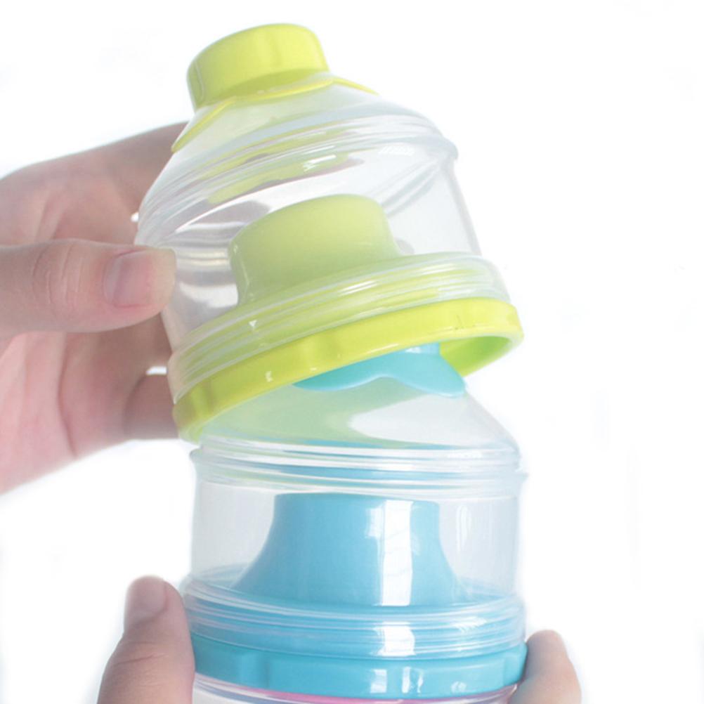 Диспенсер для детского питания с 3 отделениями, контейнер для детского питания для новорожденных, штабелируемый, портативный