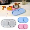 Oval Silicone Coaster Moulds Epoxy Resin Casting Molds for Jewelry Bead Storage Tray Art Craft Home Office Decoration