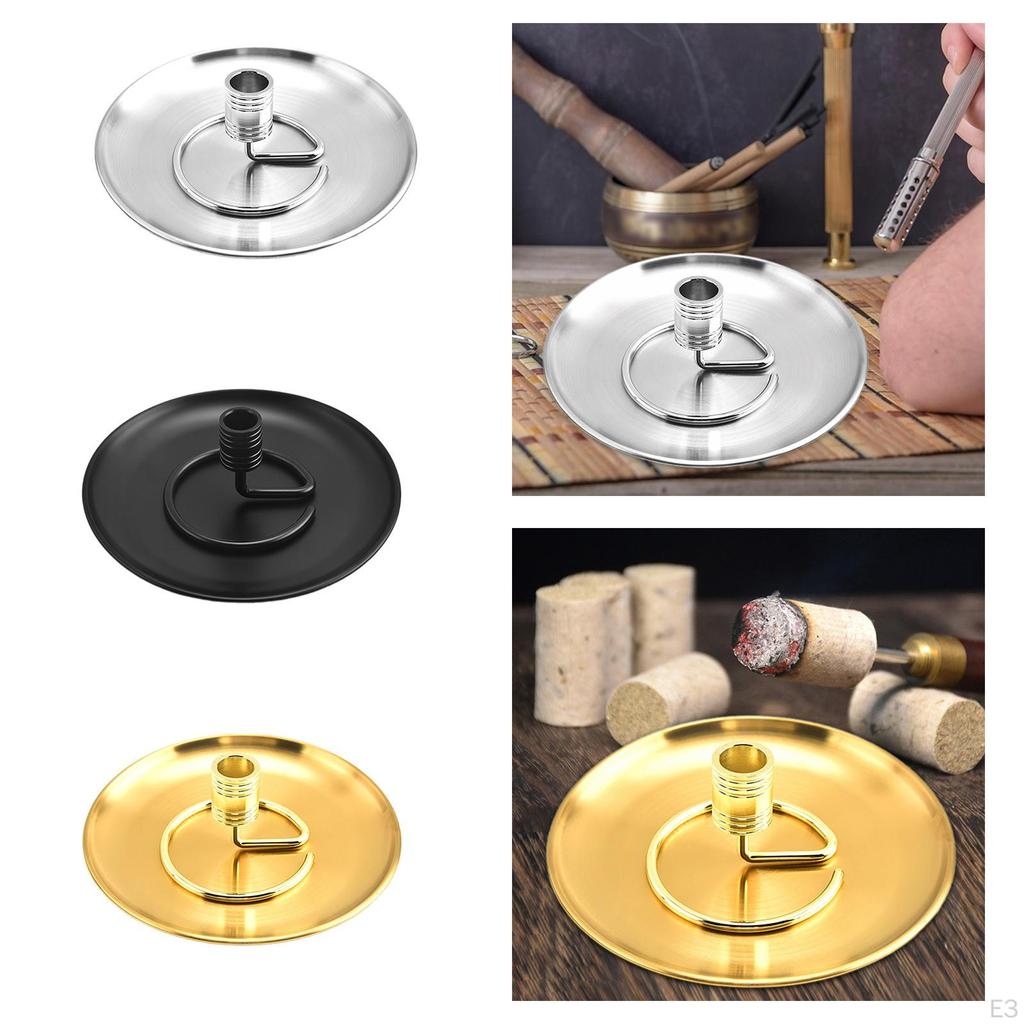 Burner Coil Holder Moxibustion Seat with Base Desk Desktop Decor Wormwood Roll