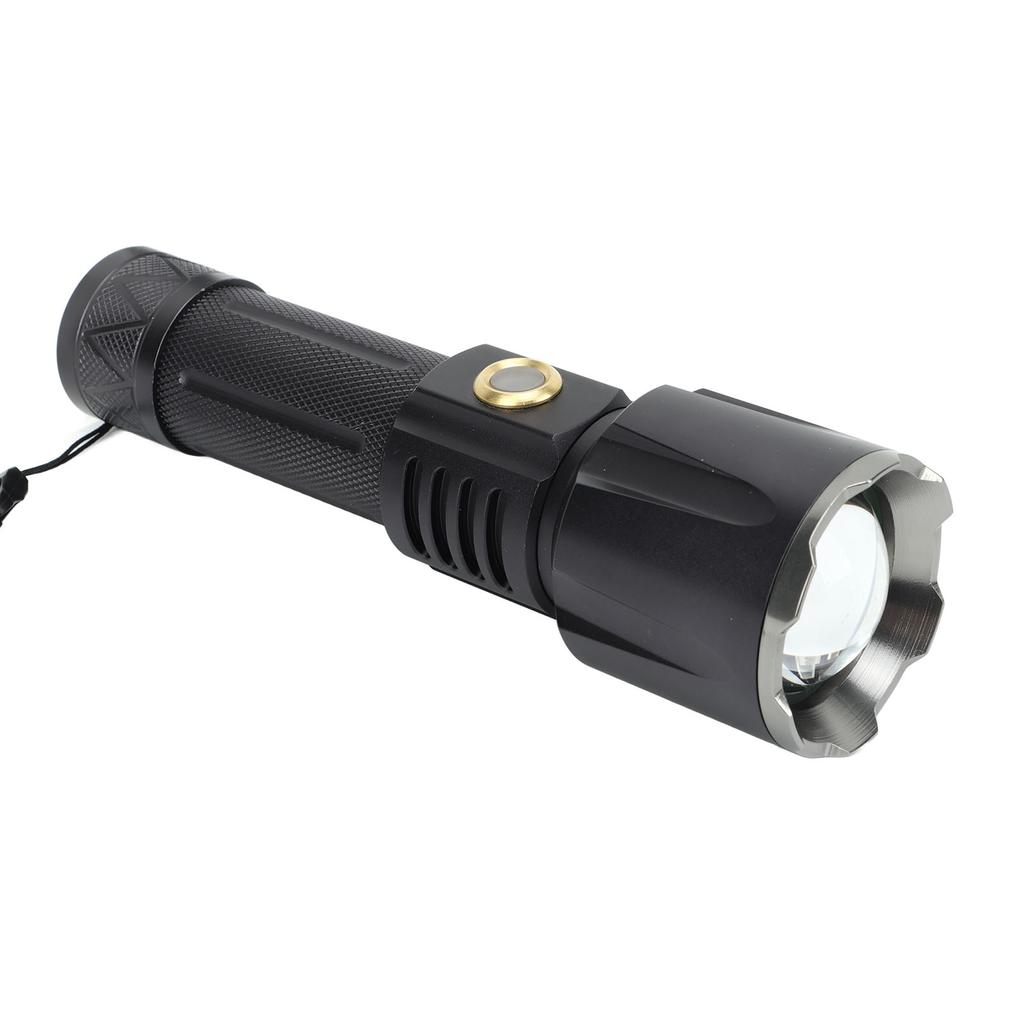Zoomable Flashlight High Brightness White Light Type C Charging 1500m Long Range for Outdoor