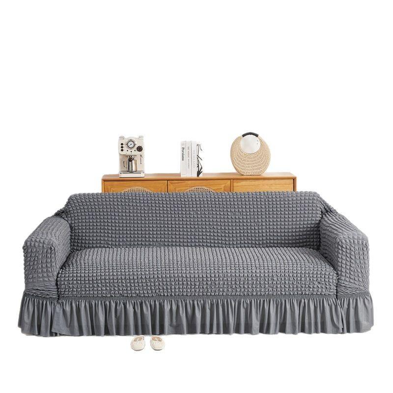 Sofa Cover Seersucker Skirt Model All Inclusive Universal Universal Lazy All Inclusive Full Cover Elastic Cover