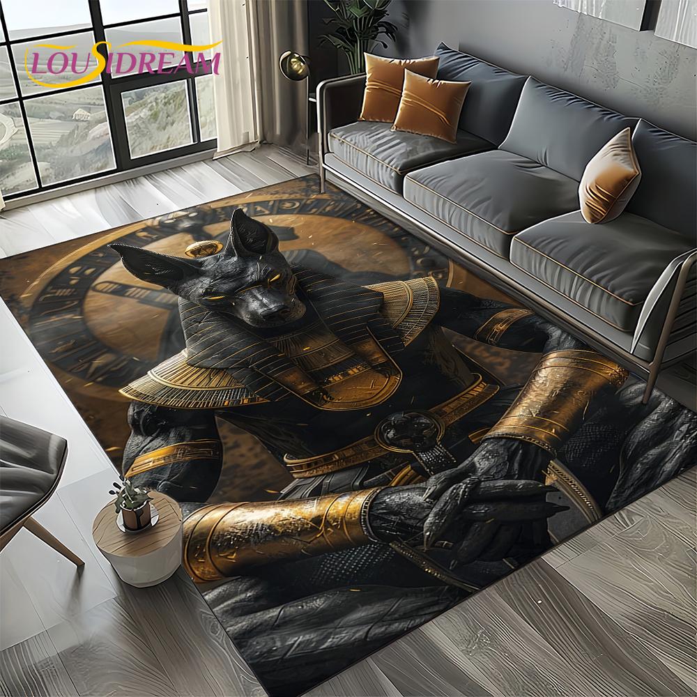 Древний Египет Смерть Анубис Фараон Гор Мифология Ковер Коврик для Гостиной Спальни Дома Дивана, Ковер Нескользящий Коврик для Пола