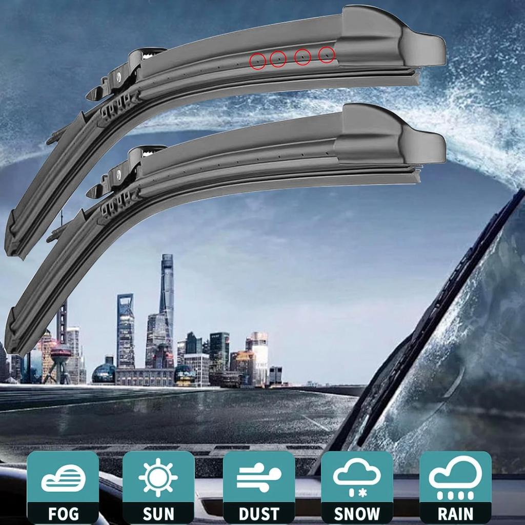 Windshield Wiper Blades For Tesla Model X With Integrated Washing,Tesla Silicone Windscreen Wiper Blades All-Seasons Applicable, Original Equipment