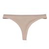 European-American Low Waist Cotton Seamless Nude Thong for Women