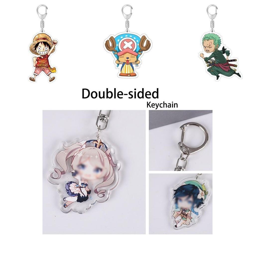 One Piece Луффи Зоро Роберто Брелок Игрушка Подвеска для сумки Двусторонний акрил Подарок для детей
