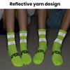 1 Pair Men Women Reflective Cycling Socks Breathable Sweat Absorption Mesh Long Socks Elastic Soft Riding Sports Socks for Daily Wear