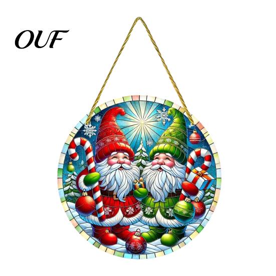 Acrylic Hanging Decorations Christmas Tree Ornaments, Festive Pendants with Lanyard for Ornaments Holiday Party Home Decoration, Indoor Scene