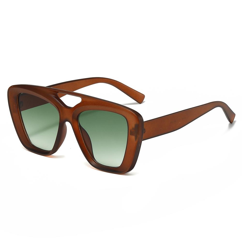 Новые роскошные женские солнцезащитные очки с двойным ободком, градиентные, неправильной формы, ретро, дизайн в желе-цвете, защита от солнца, мужские очки, УФ400