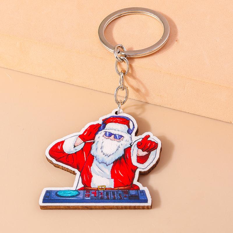 Cute Christmas Key Chain Snowman Santa Claus Key Ring Pendant for Car Key Holder Women Girls Handbag Decor DIY Jewelry Gift