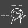 10.5x12cm Creative Funny Car Stickers Middle Finger Styling Auto Windshield Door Trunk Sticker Decals Car Accessories Exterior