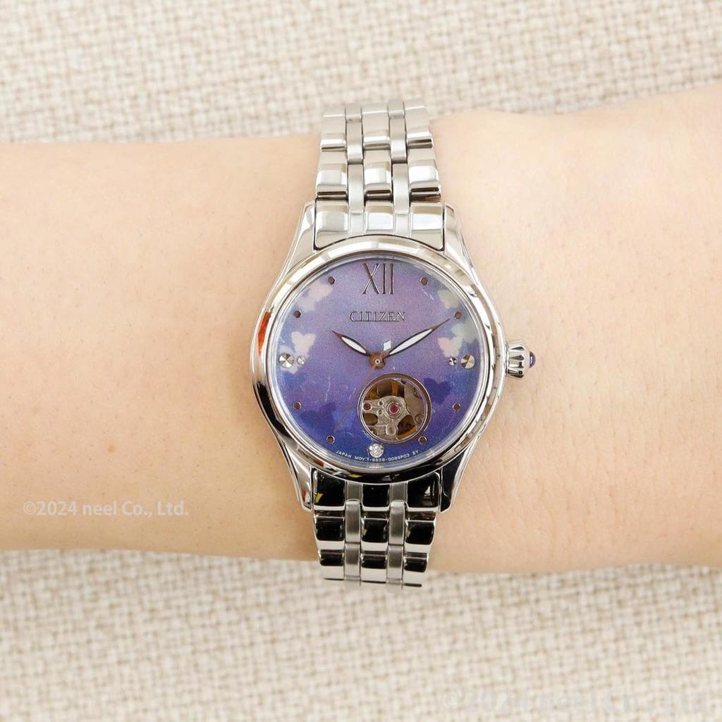 Механические автоматические часы Механические Open Heart Limited Model Водонепроницаемые Белый Жемчуг Серебряный [Citizen] PR1040-88N Женские