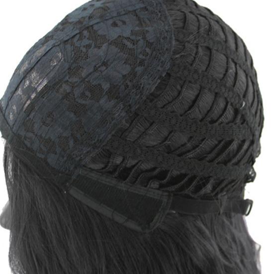 Mid Length Wig Easy To Wear Props High Simple Operation Highlights Fluffy Role Play Temperature Silk Gray