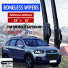 Для Chevrolet Captiva MK1 2006-2018 автомобильный стеклоочиститель U-образный мягкий резиновый бескаркасный без кронштейна автомобильные дворники 24"+16"