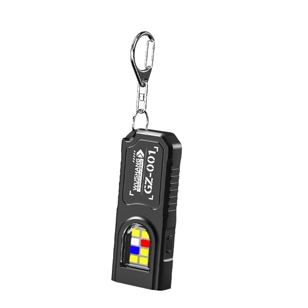 USB Rechargeable Keychain Flashlight Multifunctional Pocket Lamp Mini Work Light Walking