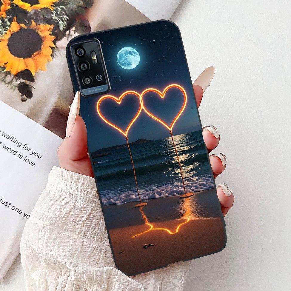 Чехол для ZTE Blade A51 Чехол для ZTE Blade A71 A7030 Роскошный Бабочка Любовь Милый Кот Крутой Красивый Лев Расписной Черный Силикон