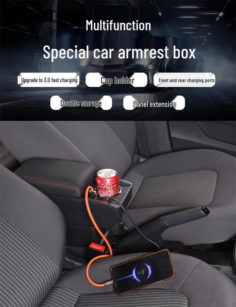 Universal Car Center Console Armrest Box Storage