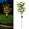 Energy Saving Garden Stakes 2Pcs Artificial Flower Solar Lights, Lily Bamboo Wisteria Stake Easy Install Yard Decor Powered Firefly Waterproof Pathway