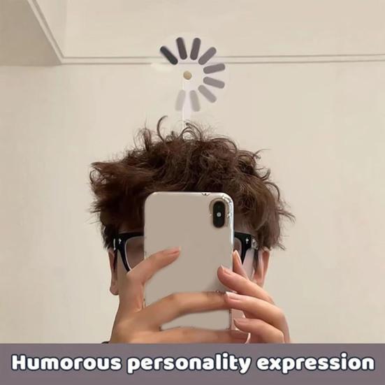 3 шт./компл. Женская повязка на голову с дизайном 'Загрузка мозга', заколка для волос, юмористическое выражение, заколки для волос, символ загрузки, обруч для волос, аксессуары для волос