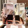 Зеркало для макияжа Блестящий силиконовый чехол Для Apple iPhone 17 16E 15 14 13 11 12 16 Pro Max Vivo V23 5G V27 Y20 Y11S Y31 Y72 Y21 Y33S Y53S Y36 Y35 V30 Чехол