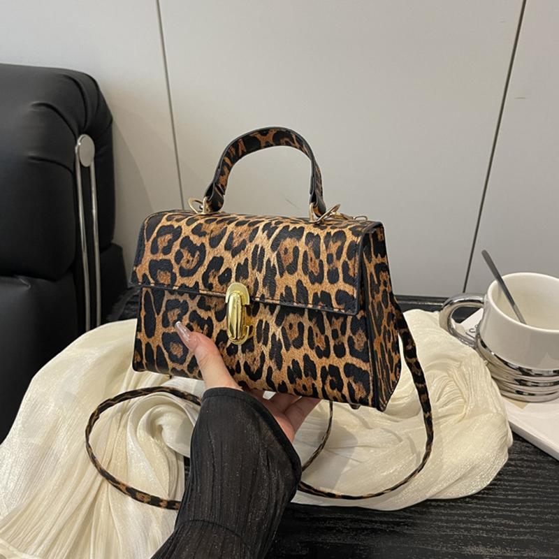Винтажные сумки через плечо с леопардовым принтом Маленькие crossbody сумки из ПУ кожи для женщин Фирменные сумки