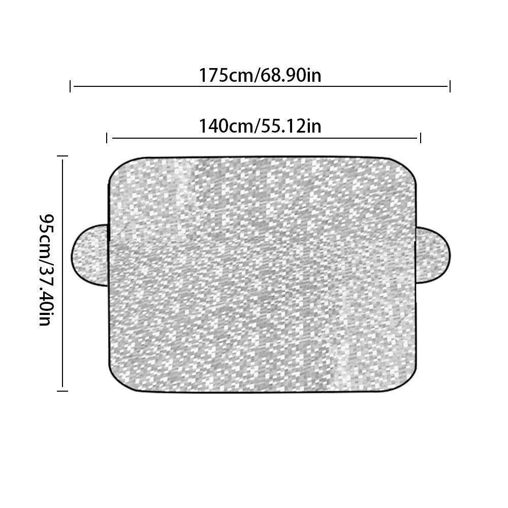 Universal Car Front Windshield Sunshade Cover Car Windshield Snow Sun Shade Cover With Reflective Stripe Winter Snow Car CoverWindshield Sunshades 1