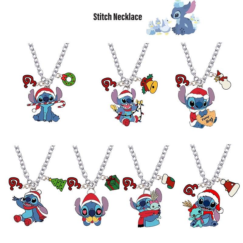 Cross-border New Christmas Pendant Cartoon Star Baby Stitch Necklace Anime Peripheral