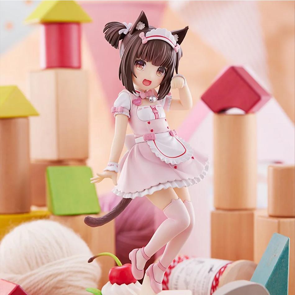 18 см NEKOPARA Аниме Фигурка Кавайная Девочка Шокола Аниме Фигурка Милая Горничная Ваниль Фигурка ПВХ Коллекционная Модель Кукла Игрушки Подарки
