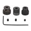 3Pcs RC Motor Pinion Gear 48P 14T 16T 18T Rustproof Powder Metallurgy 48P Pinion Gear Set for 1 10 RC 3.175mm Motor