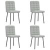 VidaXL Dining Chairs Set of 4 Light Grey Velvet 3315180