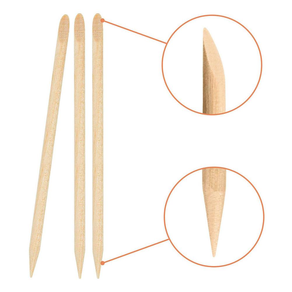 Прочные палочки для деревянного маникюра, оранжевого пакета, педикюра
