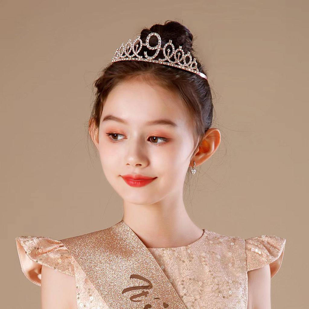 Children's Birthday Party Set: Crown, Balloons, Candles, Cake Toppers for Ages 1-4