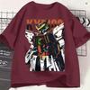 Casual Gundam TShirts For Unisex Crewneck Cotton T Shirts Kyrios Short Sleeve Tees Printed Tops