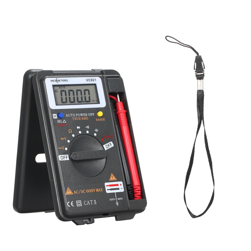 Ручной мини-цифровой мультиметр RICHMETERS, многофункциональный мультиметр, 4000 отсчетов, транзистор переменного/постоянного тока