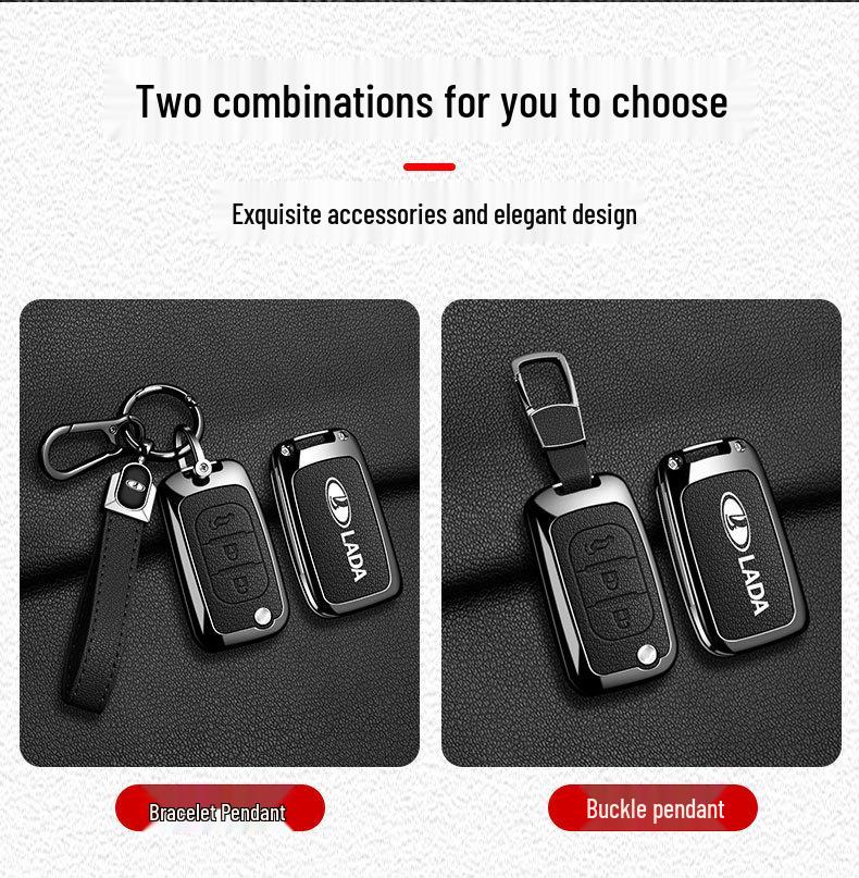 Совместимо с чехлами для ключей Lada: Подходит для Granta, Vesta, Ragnasi X-ray и пряжек в металлическом корпусе.